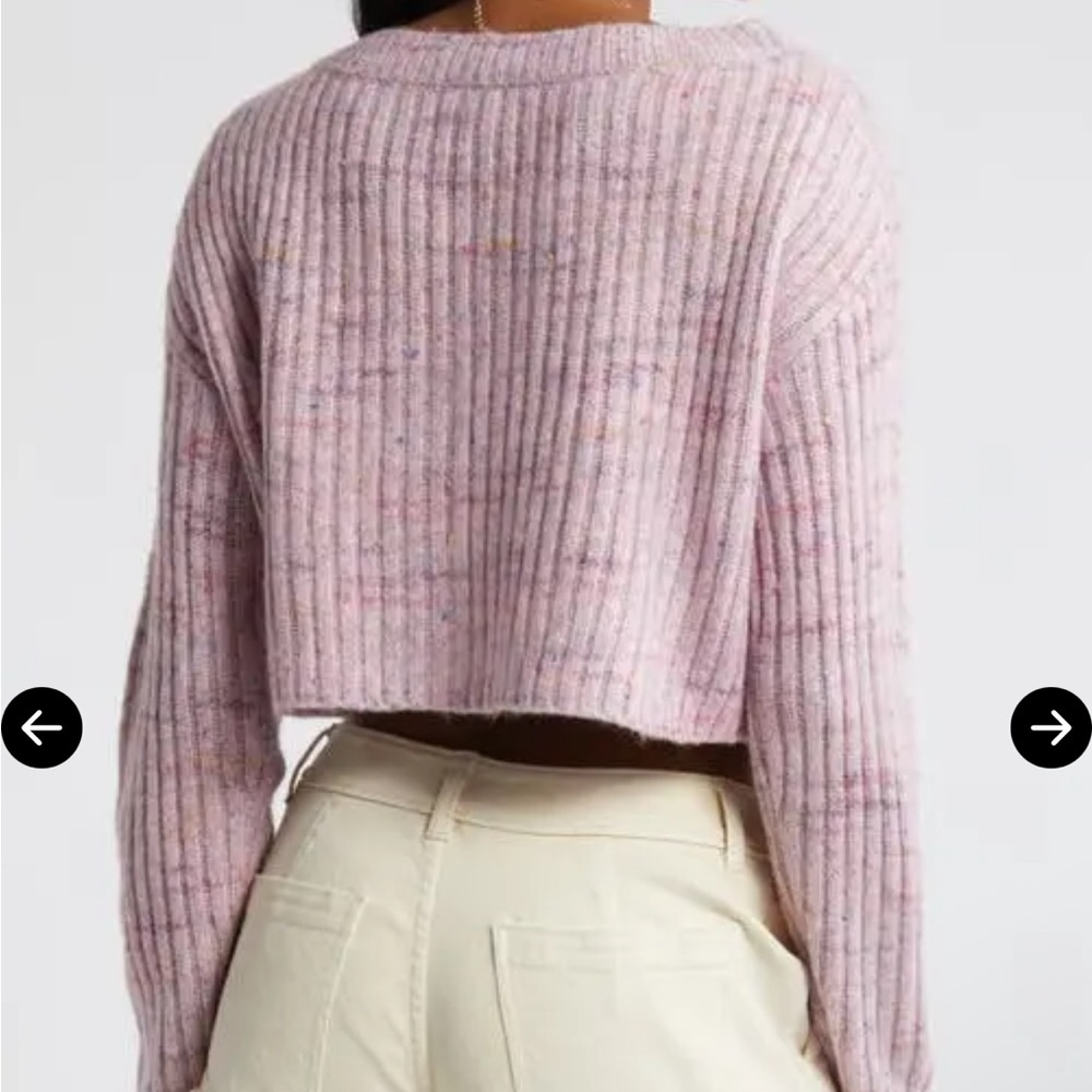 NWT BP Pink Ribbed Button-Up Cardigan - Picture 2 of 5